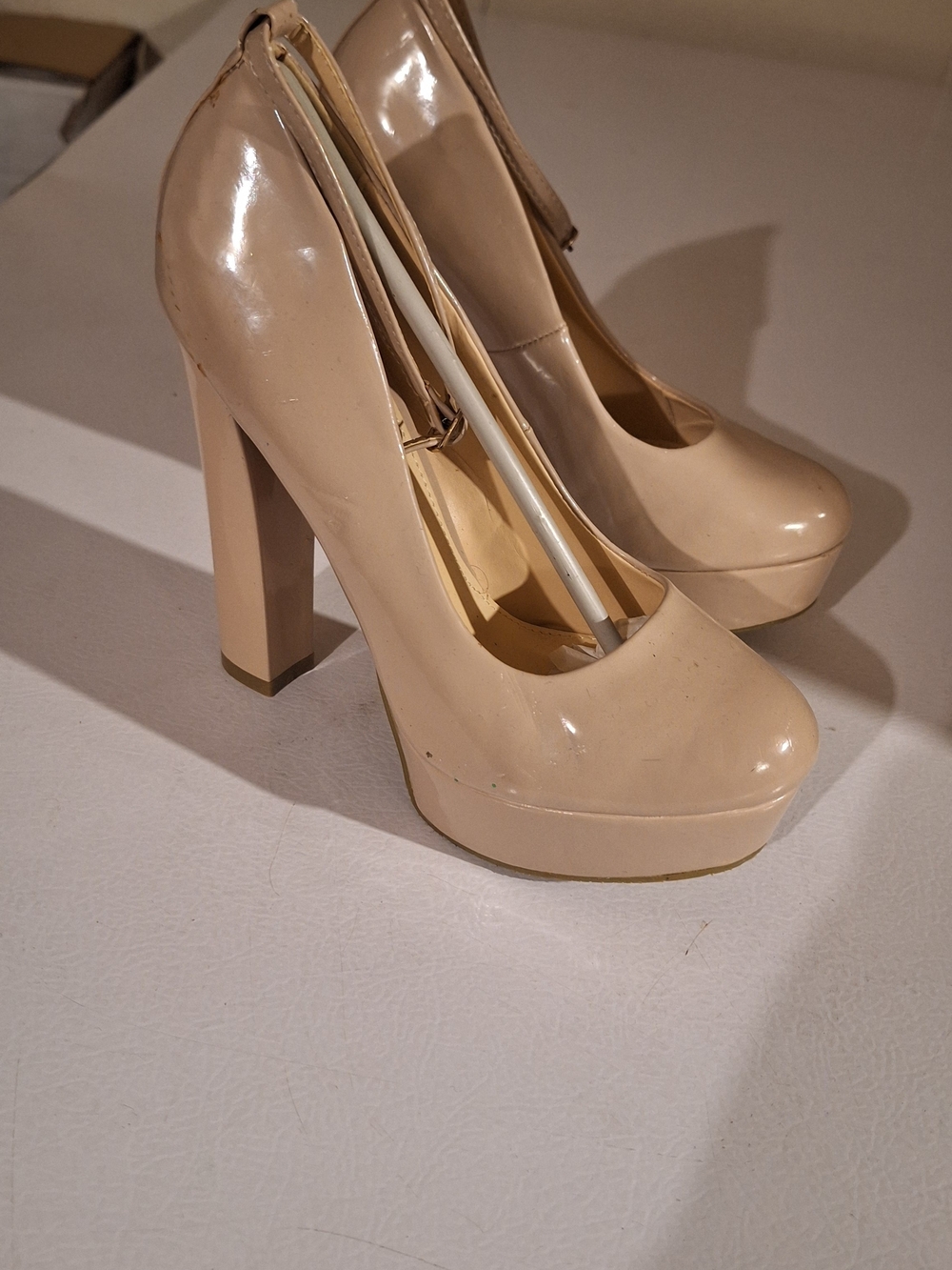 Women’s Nude Platform High Heel Pumps